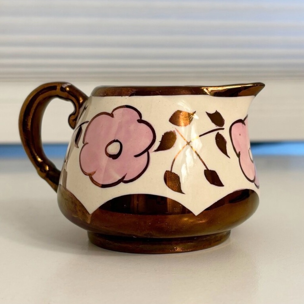 Vintage Sandland Creamer Floral Ceramic Creamer made in England
